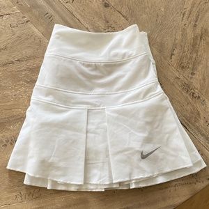 Nike Dri Fit Pleated Tennis Skort -WHITE